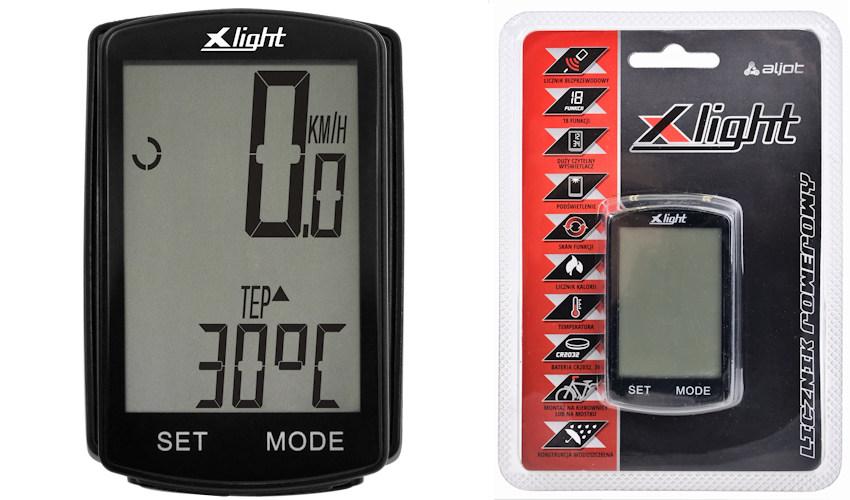 LICZNIK ROWEROWY X-LIGHT 18 FUNKCJI BEZPRZEWODOWY