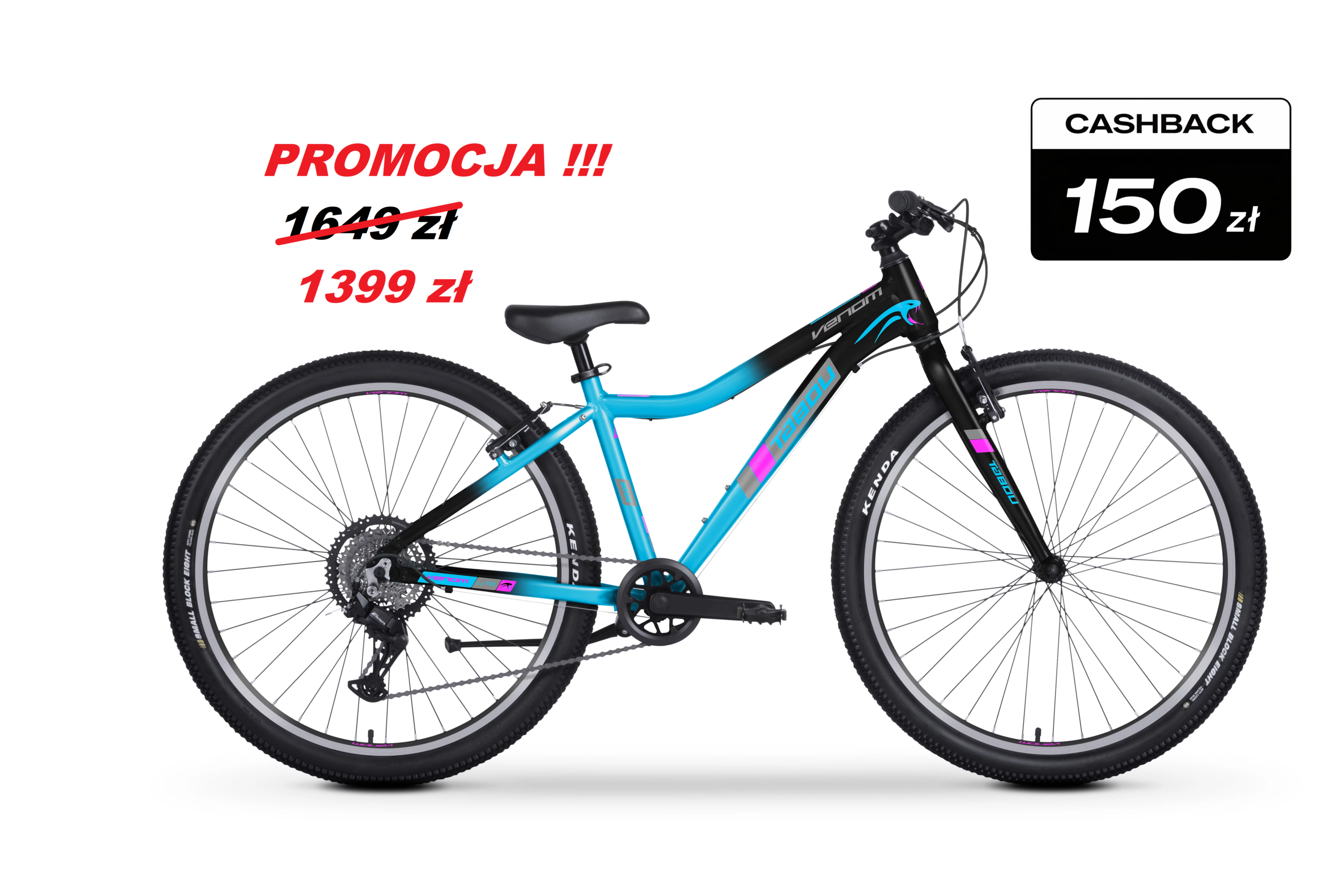 Rower młodzieżowy TABOU VENOM LITE W Niebiesko czarny